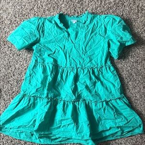 Mud Pie Teal Short Sleeve Dress